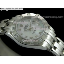 Rolex Masterpiece Ladies Automatic Watch-MOP Dial Silver Roman Markers-Stainless Steel Masterpiece Bracelet