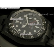 Rolex GMT II Pro Hunter Swiss Automatic Watch-Black Dial-Stainless Steel Oyster Bracelet