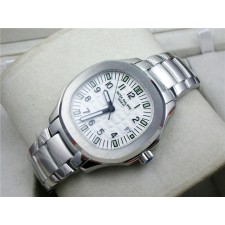 Patek Philippe Aquanaut Swiss Automatic Watch Cuboid Checkered Dial – White – Steel Bracelet 