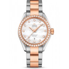 Omega Sea-master 150m Swiss Automatic Women Watch MOP Dial Rose Gold