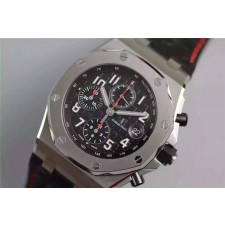 Audemars Piguet Royal Oak Offshore Chronograph-Black Dial Red Stitching 