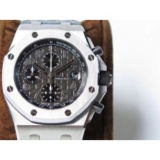 Audemars Piguet Royal Oak Offshore Chronograph-Gray Dial Calfskin Leather Strap 