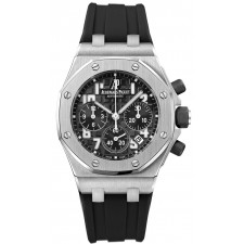 Audemars Piguet Royal Oak Automatic Chronograph 26283ST.OO.D002CA.01-Black Dial Black Rubber Strap