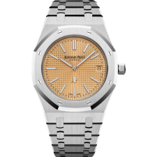 Audemars Piguet Royal Oak Jumbo 15202BC Automatic Watch Pink Gold-Toned Dial 39mm