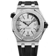 Audemars Piguet Royal Oak Offshore Diver Watch 15710ST White Dial