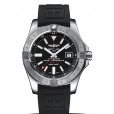 Breitling Avenger II GMT Swiss Automatic Watch Black Dial Rubber Strap