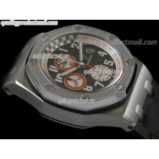 Audemars Piguet Royal Oak Belgium National Classic Tour 2010 Limited Edition-Grey Checkered Dial-Black Leather Strap