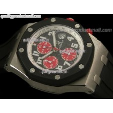 Audemars Piguet Royal Oak Offshore AUTO Limited Edition-Black Checkered Dial Numeral Hour Markers-Black Rubber Strap