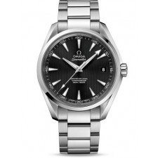 Omega Sea-Master Automatic Watch-Vertical Stripes Black Dial-Stainless Steel Strap