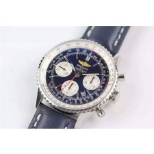 Breitling Navitimer Swiss Automatic Chronograph-Dark Blue Dial Black Strap