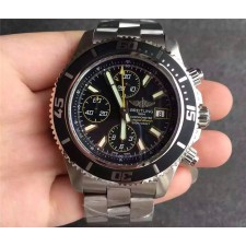 Breitling SuperOcean Swiss Automatic Chronograph-Yellow Hand SS Strap