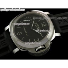 Panerai Pam111 Quartz  Watch - Black Dial - Black Rubber Strap