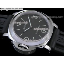 Panerai Luminor Daylight PAM219 Left hand Edition Hand Wound Watch-Black Dial/Subdials-Black Rubber Strap