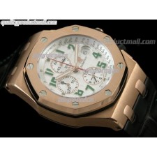 Audemars Piguet Royal Oak Pride of Mexico Limited Edition Chronograph 18K Rose Gold-White Checkered Dial-Black Leather Strap