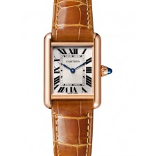 Cartier Tank Louis Quartz Ladies Watch Brown Leather 29.5*22.0mm