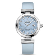 Omega De Ville Ladymatic Automatic Watch Baby-Blue MOP Dial 34mm  