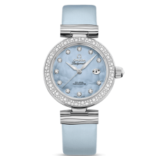 Omega De Ville Ladymatic Automatic Watch Baby Blue MOP Dial 34mm  