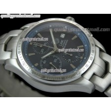 Tag Heuer Link Automatic 200M Chronograph-Blue Dial-Brushed Stainless Steel Bracelet