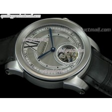 Calibre de Cartier Flying Tourbillon - Black Strap - Grey Dial