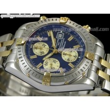 Breitling Choromat Evoluliton V3 Chronograh - Blue Dial - Bi Tone