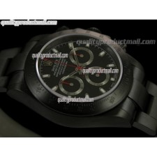 Rolex Daytona Pro Hunter Sticks-Black Dial, Silver Subdials-Matt Finish Black PVD Stainless Steel Oyster Bracelet