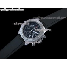 Breitling Skyland Avenger Chronograph-Black Dial Black Subdials-Diver's Rubber Strap