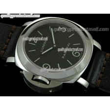 Panerai Luminor Daylight PAM219 Left hand Edition Hand wound watch-Black Dial/Subdials-Black Leather Strap 