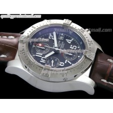 Breitling Skyland Avenger Chronograph-Blue Dial Blue Subdials-Brown Leather Bracelet