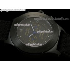 Panerai PAM300 Mare Nostrum PVD Venus Handwound Chronograph - Black Nylon Strap