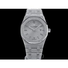 Audemars Piguet Royal Oak Quartz Watch Frosted Gold Steel 33mm