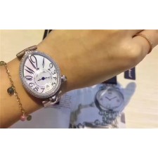 Breguet Reine De Naples Automatic Watch Gray Leather