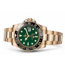 Rolex GMT-Master II 116718LN Swiss 3186 Automatic Green Dial Full Gold (Clone)