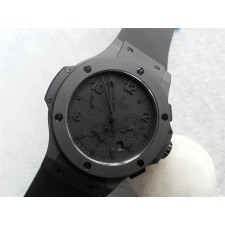 Hublot Big Bang All Black II Limited Edition Chronograph-All Black Dial Numeral Hour Markers-Black Rubber Strap