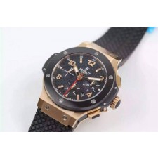 Hublot Big Bang Automatic Chronograph-Black Dial-Rose Gold-Ceramic Bezel 