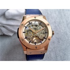 Hublot Big Bang Skeleton Watch Blue Leather Strap