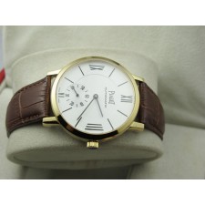 Piaget Altiplano Small Seconds Swiss 2824 Movement-Brown Strap White Dial