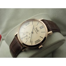 Piaget Altiplano Small Seconds Swiss 2824 Movement-Brown Strap Golden Dial