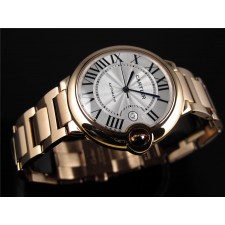 Cartier Ballon Bleu Silver White Swiss 2836 Automatic Man Watch W69006Z2 42mm