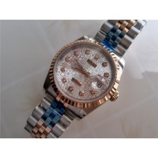 Rolex Datejust E697 Automatic Watch Rose Gold Dial 38MM