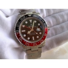 Rolex GMT II 50th Anniversary Ceramic Automatic Watch-Black Dial Black/Red Bezel-Stainless Steel Oyster Bracelet