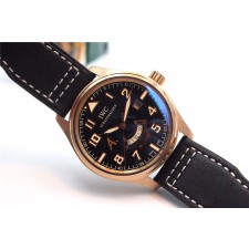 IWC Polit UTC Antoine de Saint Exupery Swiss Automatic Watch-Brown Dial/ Brown Leather Strap IW326103
