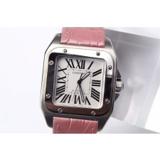 High-end Replica Cartier Watches - Santos Pink Strap