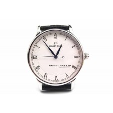 Jaquet Droz The Origine Ivory Enamel Swiss Automatic Watch-White Dial Leather Strap