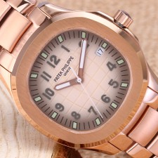 Patek Philippe Aquanaut Swiss 2824 Gold plated Automatic Watch-Gray