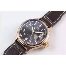 IWC 2016 Big Pilot IW500917 Swiss Automatic Watch-Rose Gold Leather Strap