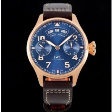 IWC Big Pilot Swiss Replica Watch Le Petit Prince Rose Gold Blue Face 46.2mm