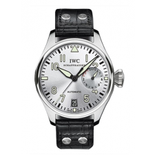 IWC Pilot Father and Son Edition Automatic Watch IW500906-Silver Dial-Black Leather Strap