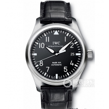IWC Pilot Mark XVI Automatic Watch IW325501-Black Dial-Black Leather Strap 