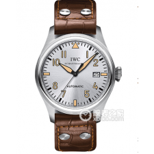 IWC Pilot Father and Son Edition Automatic Watch IW5004-Silver Dial-Brown Leather Strap 