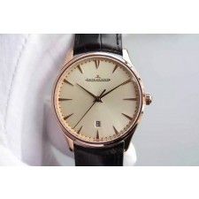 Jaeger-LeCoultre Master Automatic Watch Q1282510 Off-White Dial Black Leather